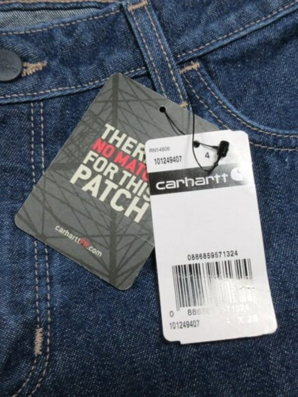 Carhartt womens dark wash bootcut nfpa 2112 FR work jeans 4x28 NWT - Picture 4 of 9